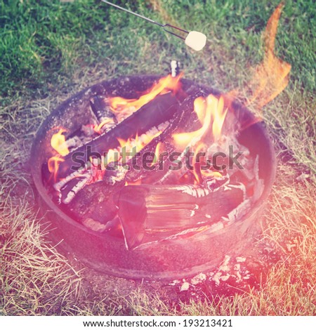 Fire Pit campfire - instagram effect