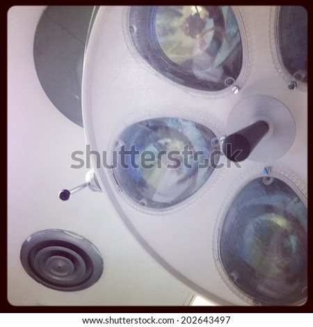 Lights in the Operating room in Hospital with instagram effect
