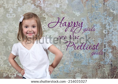 Sweet little girl in white shirt