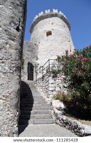 Tower of castle Trsat in Rijeka, Croatia