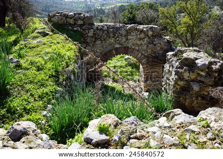 Ruins of greek orthodox church near Nicosia, North Cyprus