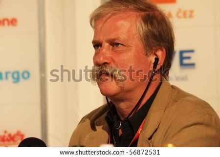KARLOVY VARY - JULY 7: Hubert Toint, producer of film Hitler In Hollywood, attend a press conference at the International Film Festival Karlovy Vary on July 7, 2010 in Karlovy Vary, Czech Republic