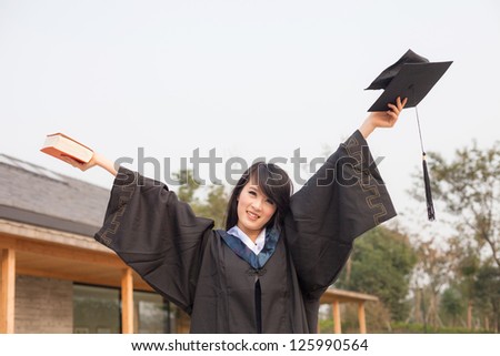 Portrait of a thoughtful graduation student