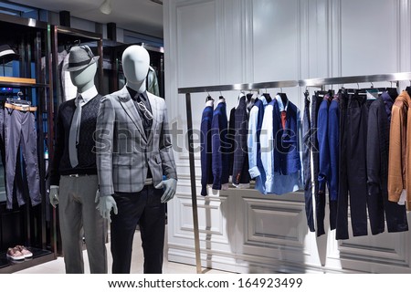 mannequins in fashionable dresses