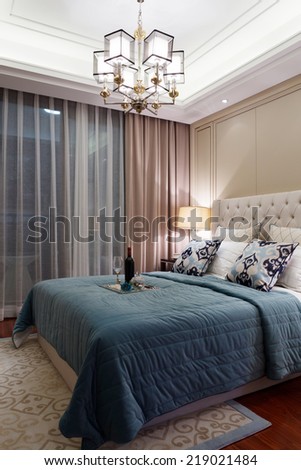 modern  bedroom luxury decoration interior