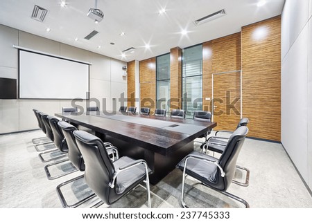 modern office meeting room interior and decoration