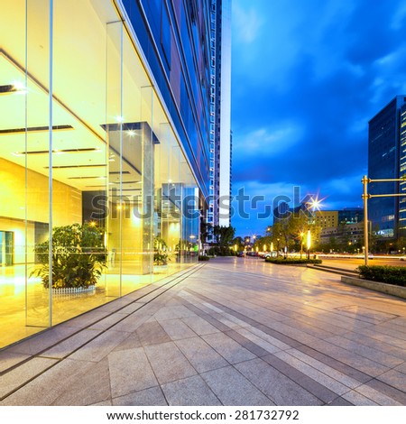 Chengdu,China-July 23,2014:Empty floor near modern building in chengdu.It\'s the epitome of fast development in southwest china.