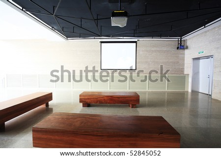 meeting room with Projection screen