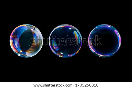 Image, Stock Photo Colorful circles fly in the garden