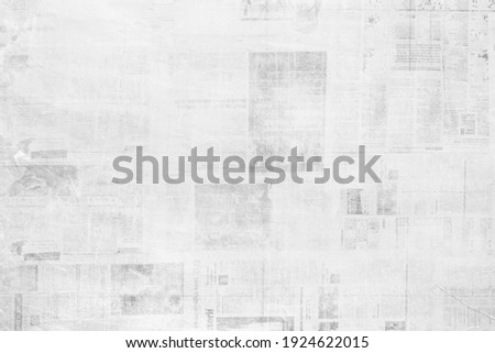 OLD NEWSPAPER BACKGROUND, GRUNGY PAPER TEXTURE, BLACK AND WHITE NEWS PRINT PATTERN, WALLPAPER DESIGN WITH UNREADABLE TEXT