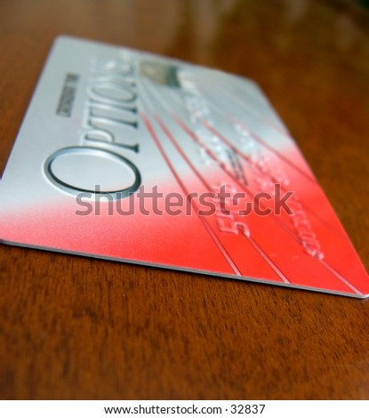 charge card with selective focus