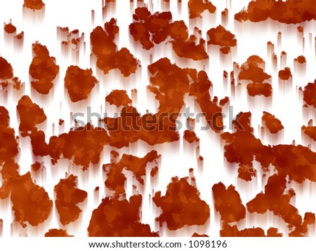 Red and white background with structure of falling stones