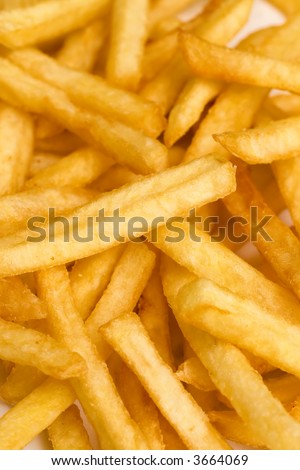french fries or chips close up