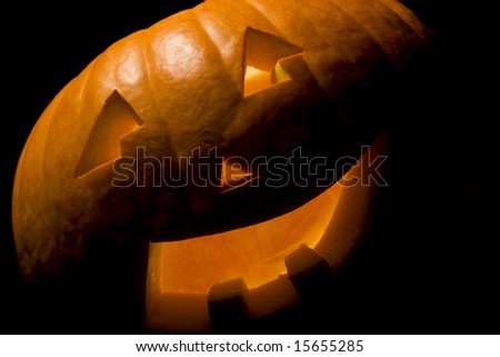 Halloween pumpkin, dramatic lighting