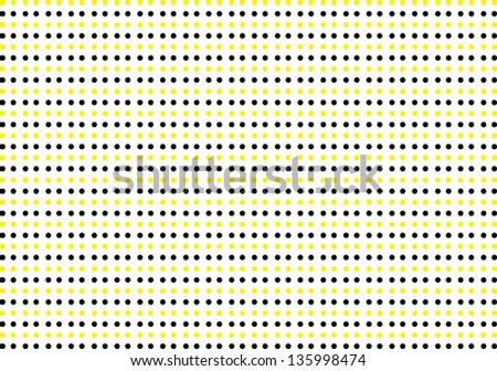 Black and Yellow Dots on a White Background