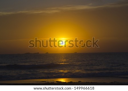 Beautiful sunset in Cala Conta, Ibiza Beautiful sunset in Cala Conta, Ibiza, near San Antonio.