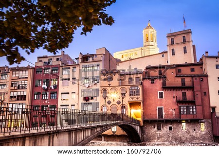 Historical city of Girona, famous by its jewish quarter and the colorful river houses.