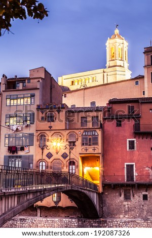 Historical city of Girona, famous by its jewish quarter and the colorful river houses.