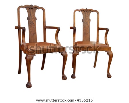 Two Antique Wooden Chairs