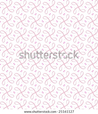 Pink Seamless Ribboned Pattern with white background