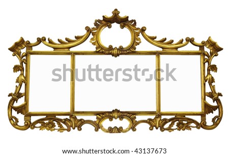 Antique Mirror with Copyspace isolated with clipping path