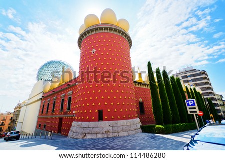 FIGUERES, SPAIN - JULY 15: Dali Museum in Figueres, Spain on July 15, 2012. Museum was opened on September 28, 1974 and houses largest collection of works by Salvador Dali.