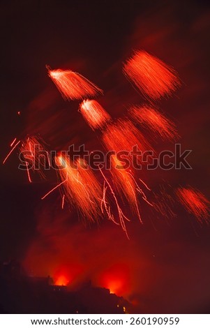 Fireworks over Edinburgh Castle on International festival