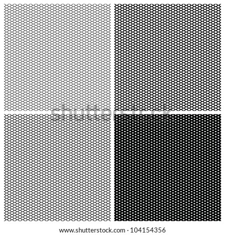 Set of 4 monochrome elegant seamless patterns