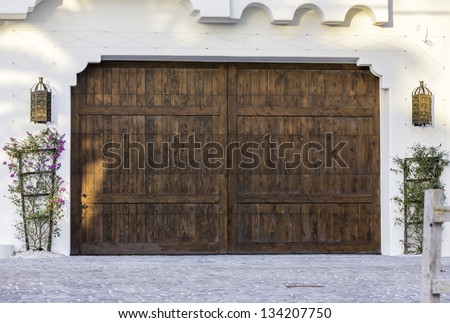Typical wooden garage in South Florida