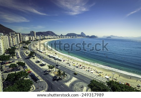 Copacabana Beach and Sugar Loaf Mountain,Rio de Janeiro