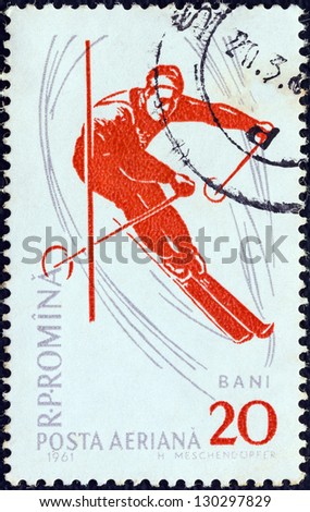ROMANIA - CIRCA 1961: A stamp printed in Romania from the 