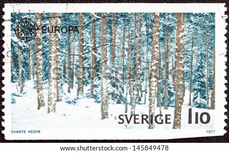 SWEDEN - CIRCA 1977: A stamp printed in Sweden from the \