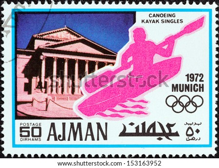 AJMAN EMIRATE - CIRCA 1972: A stamp printed in United Arab Emirates from the \