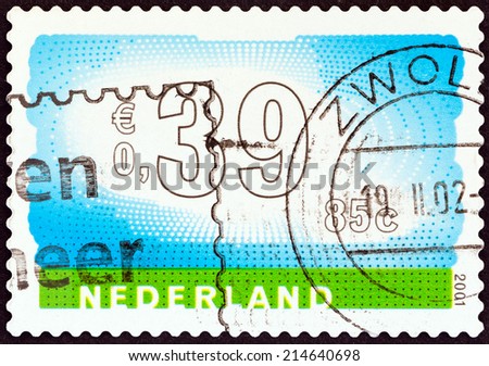 NETHERLANDS - CIRCA 2001: A stamp printed in the Netherlands shows sky and landscape, circa 2001.