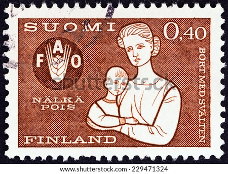 FINLAND - CIRCA 1963: A stamp printed in Finland from the \