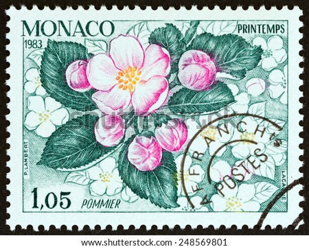 MONACO - CIRCA 1983: A stamp printed in Monaco from the \