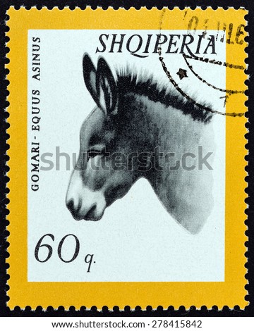ALBANIA - CIRCA 1966: A stamp printed in Albania from the \