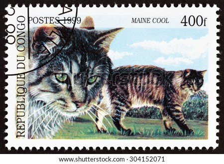 CONGO REPUBLIC - CIRCA 1999: A stamp printed in Congo from the \