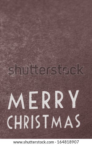 Merry Christmas label choco brown