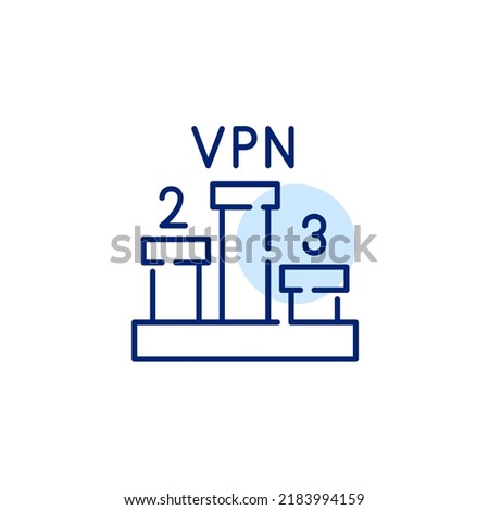 Top-rated first place VPN. Pixel perfect, editable stroke line art icon