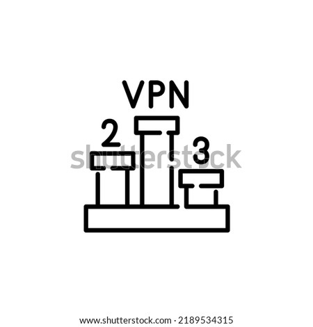 Top-rated first place VPN. Pixel perfect, editable stroke line icon