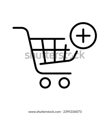 Add items to shopping cart. Plus symbol. Pixel perfect, editable stroke
