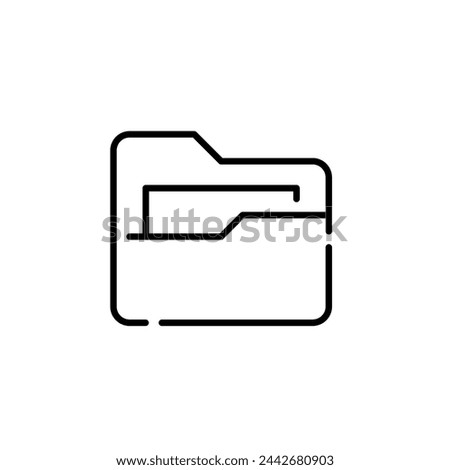 Computer folder with file inside. Structured arrangement and organization of digital documents. Vector icon