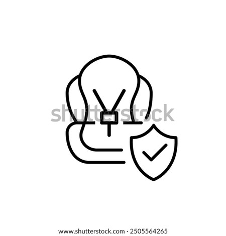 Baby car seat, security shield and checkmark. High-level child transportation safety and care. Approved supplies. Pixel perfect vector icon 