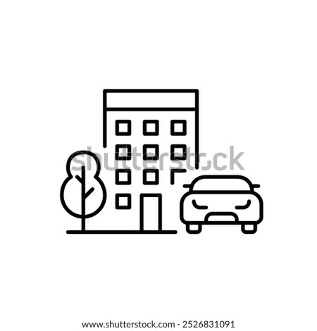 Similar – Image, Stock Photo Houses with road access
