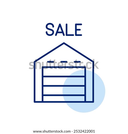 Yard and garage sale. Pixel perfect vector icon