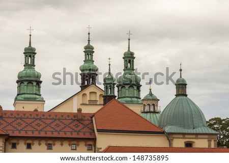 View on church in Kalwaria Zebrzydowska - Poland. Holy place on UNESCO list.