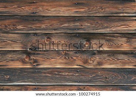 Picture of  well weathered, vintage wood siding( 5 Boards) with a few nails here and there. Boards length wise across frame, great texture./Texture, Vintage Wood Patina/ Great texture or background!