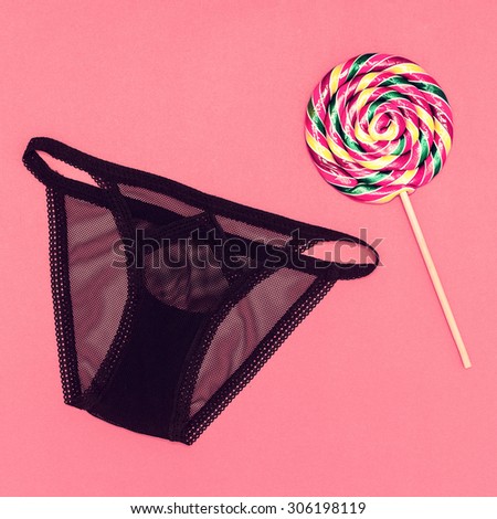 Lollipop  and  lady Panties. Sweet Cocktail Mix