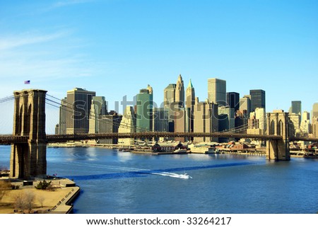 Similar – Foto Bild Manhattan Bridge and Baseball Pitch